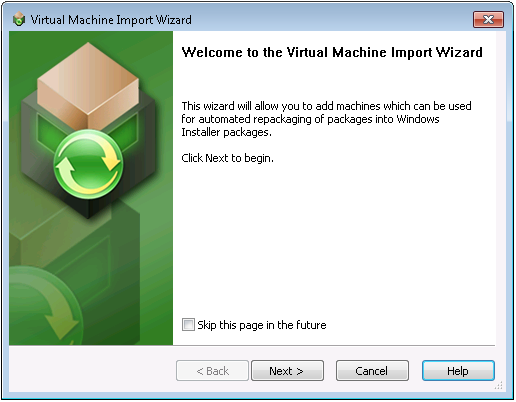 Virtual Machine Import Wizard Welcome Panel